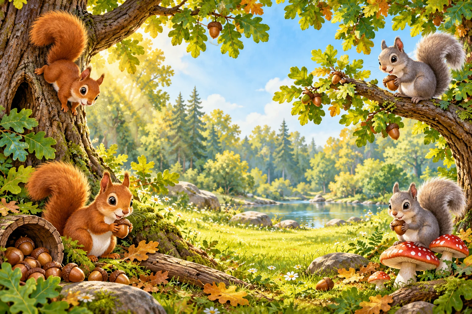 Coleção de Esquilos para Colorir - 9 Adoráveis Amigos da Floresta
