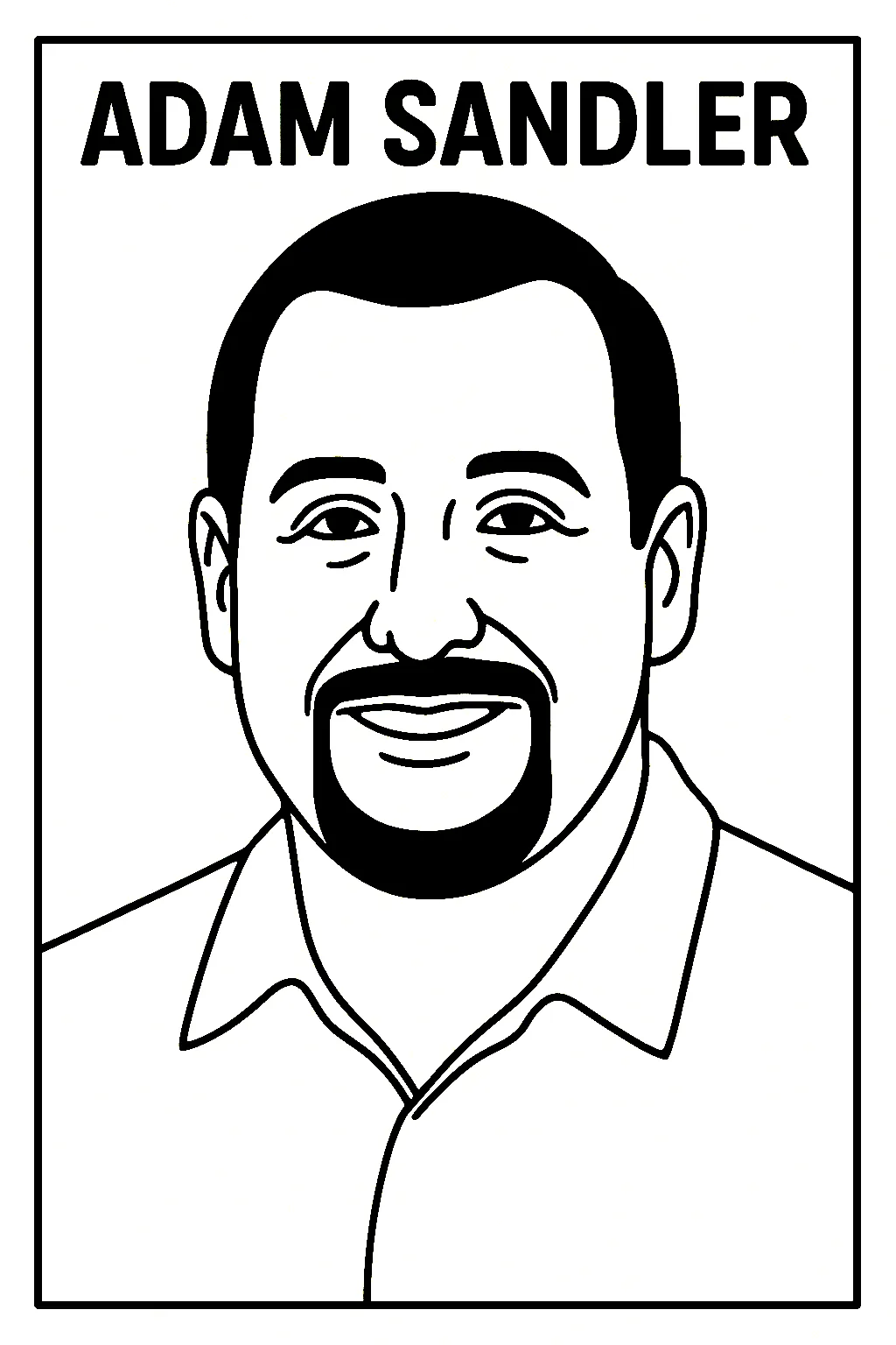 Adam Sandler, דף צביעה להדפסה לילדים