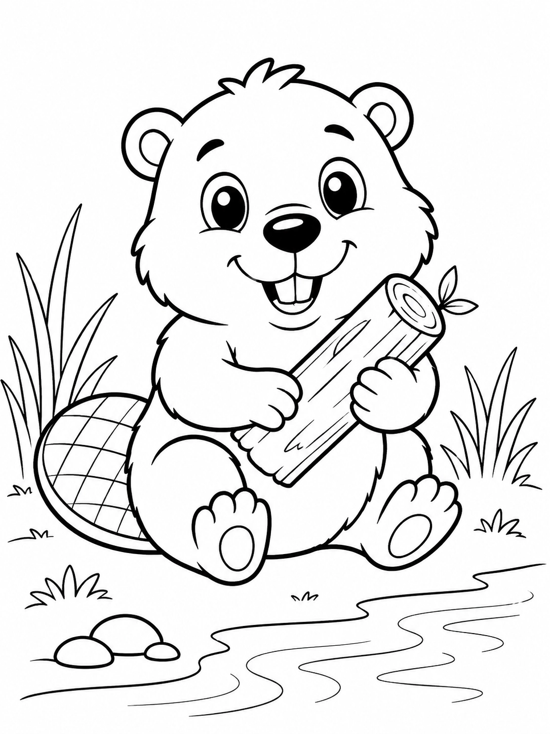 Dibujos de castores para colorear