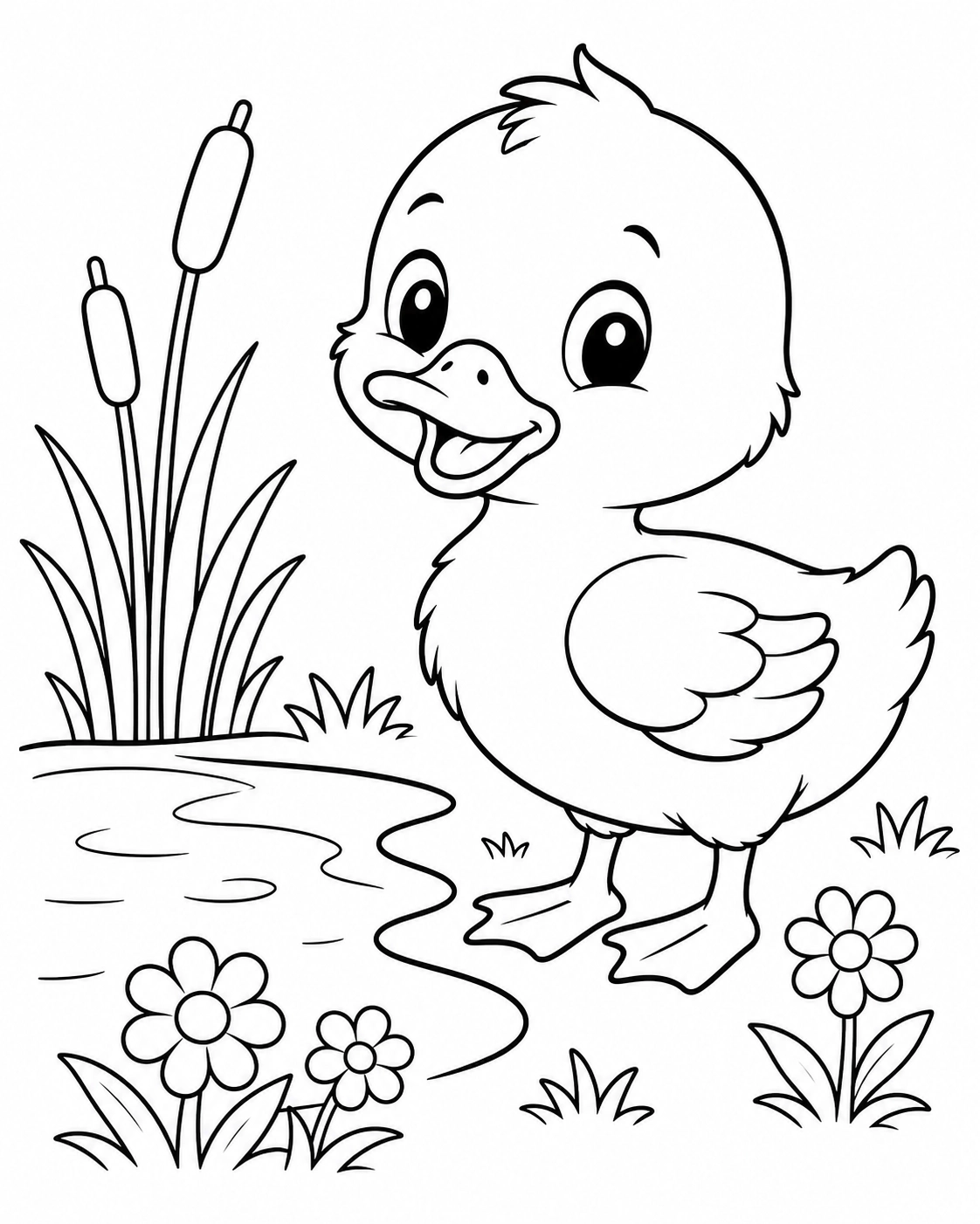 Ducks Coloring Pages for Kids