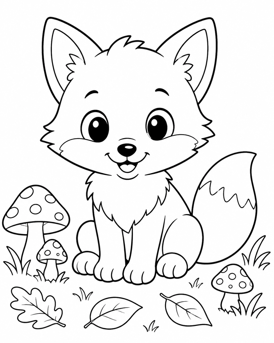 Dibujos de zorros para colorear
