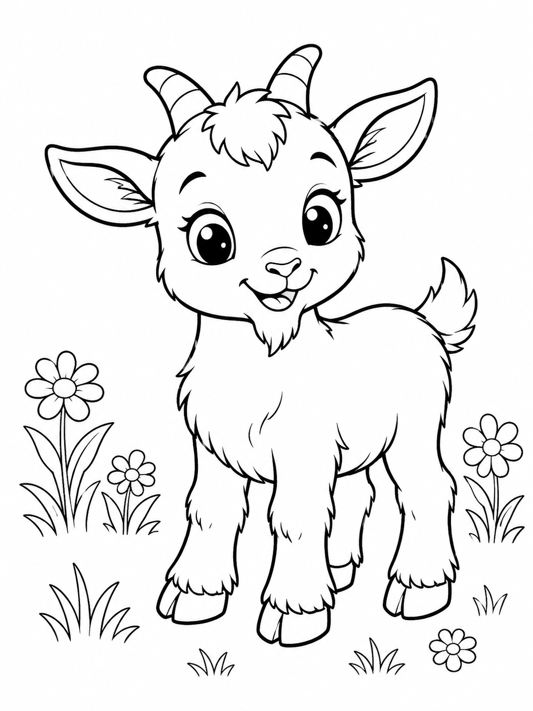 Desenhos de cabras para colorir