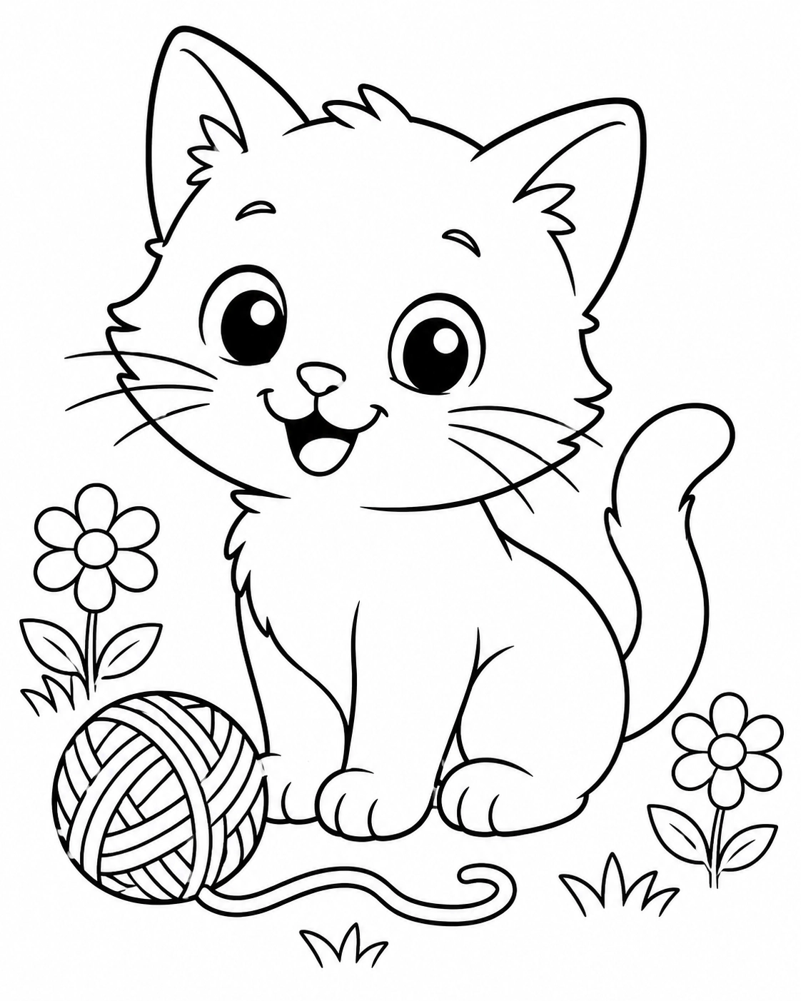 Kittens Coloring Pages for Kids