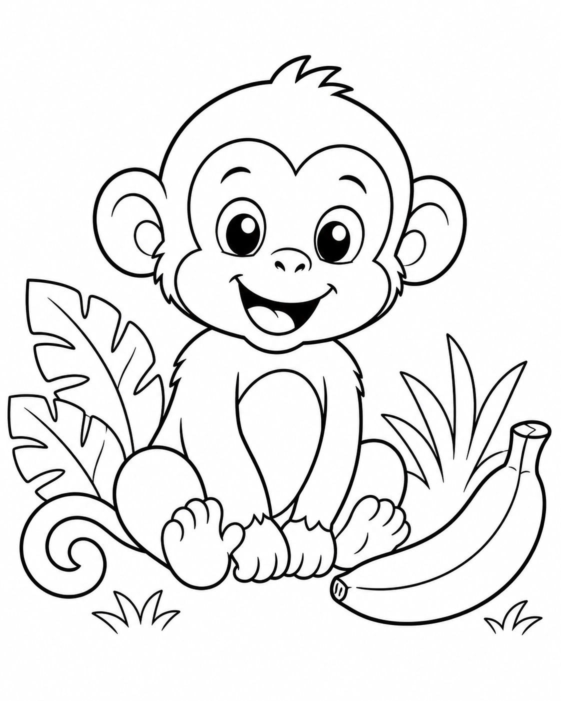 Dibujos de monos para colorear