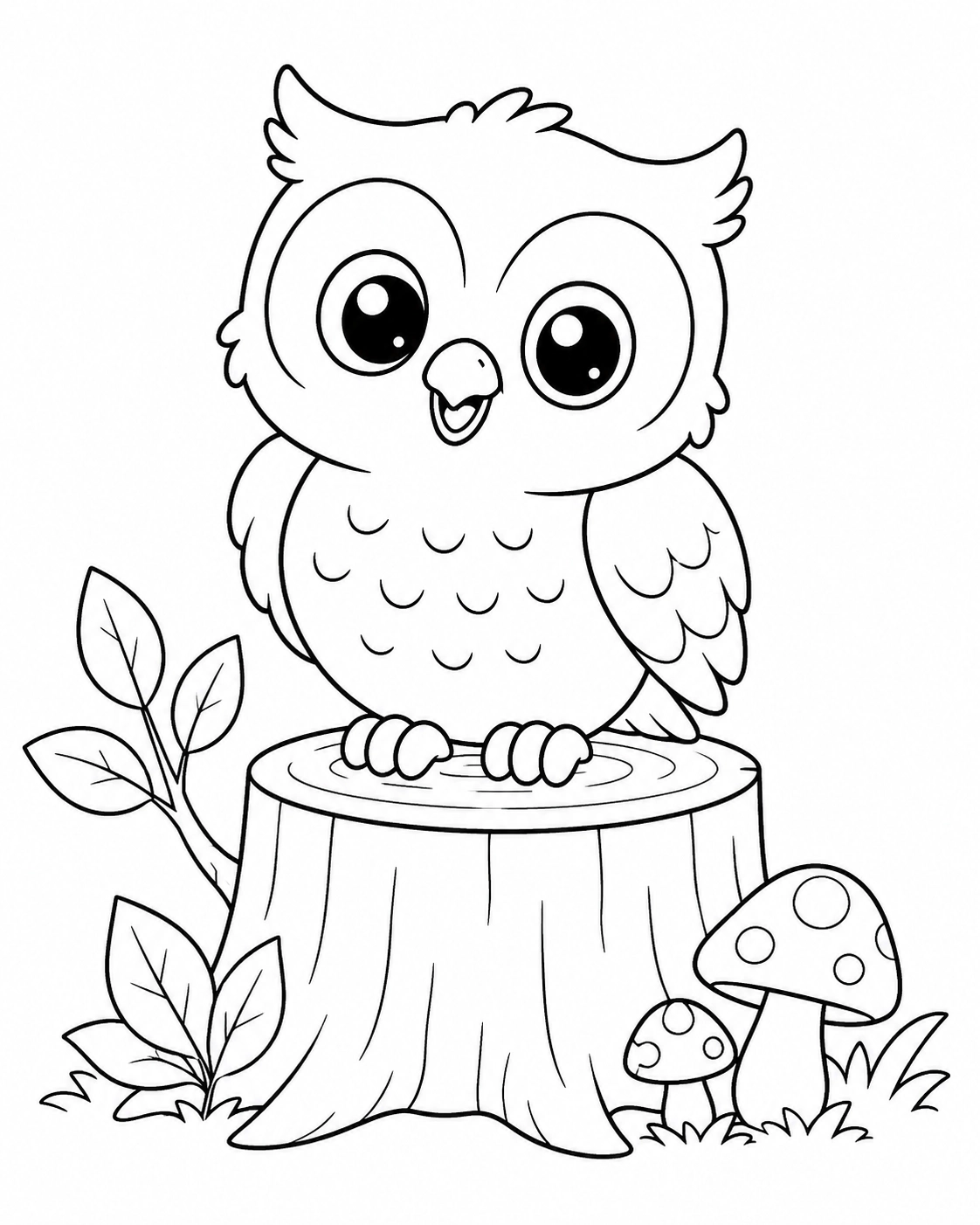 Owls Coloring Pages for Kids