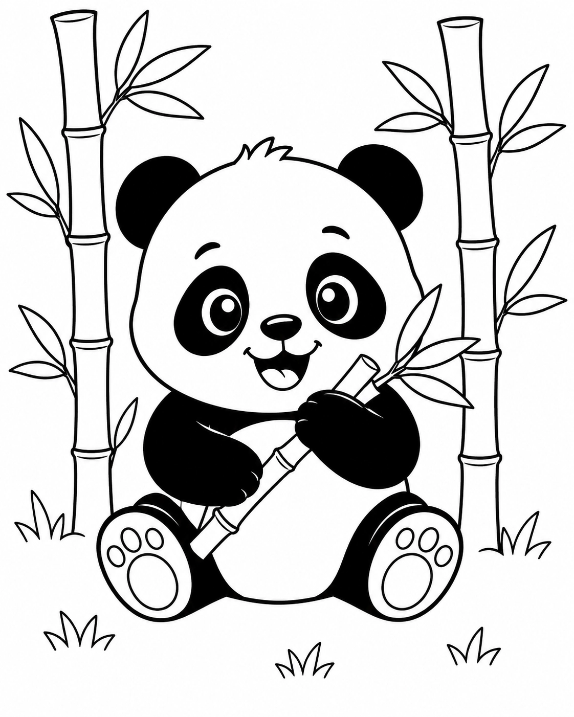 Dibujos de pandas para colorear