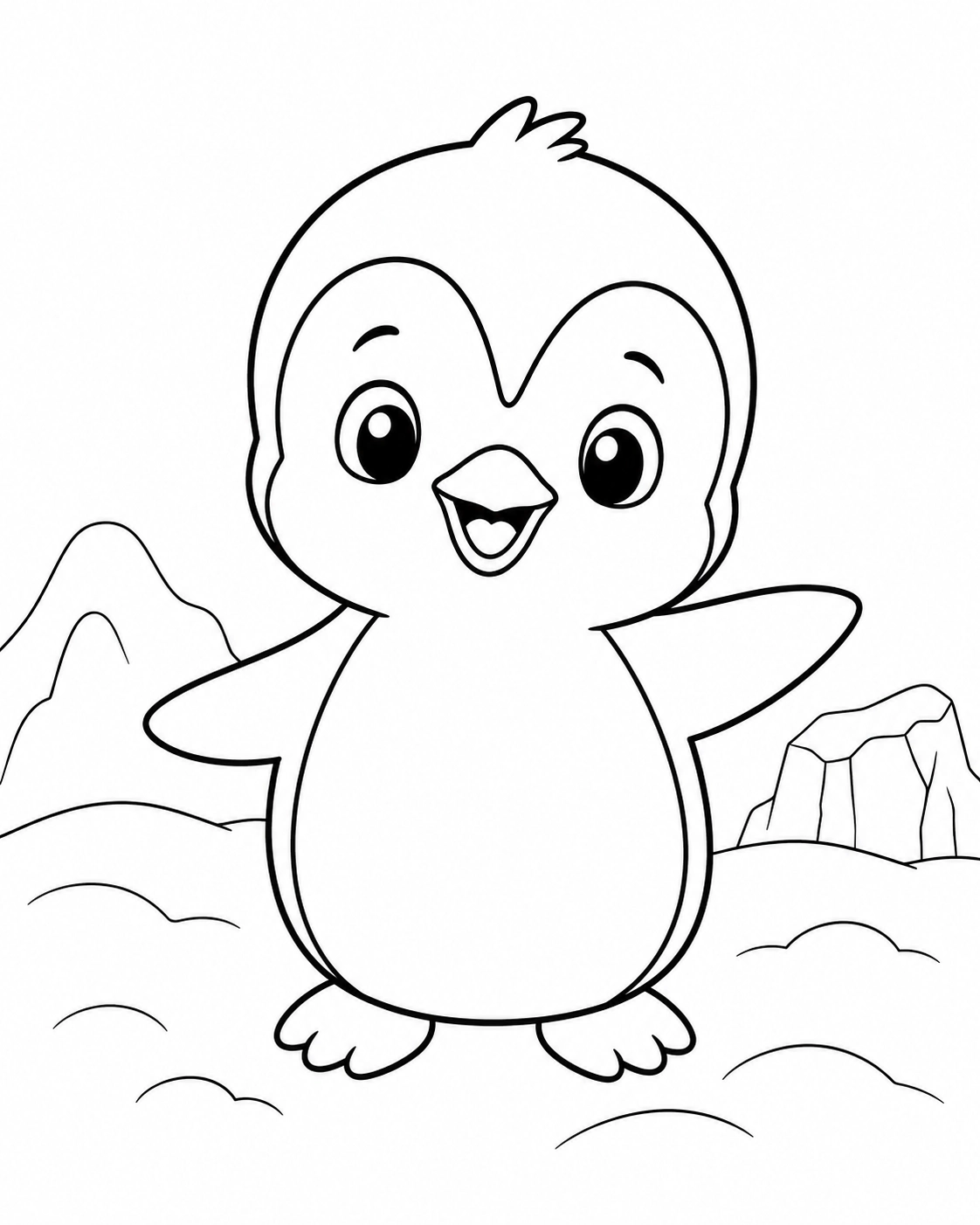 Desenhos de pinguins para colorir