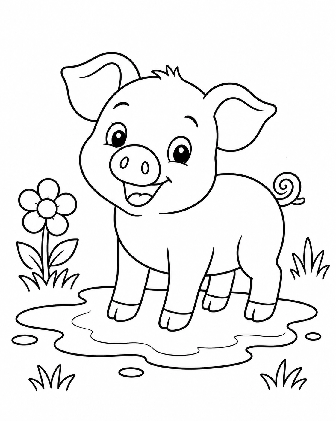 Pigs Coloring Pages for Kids