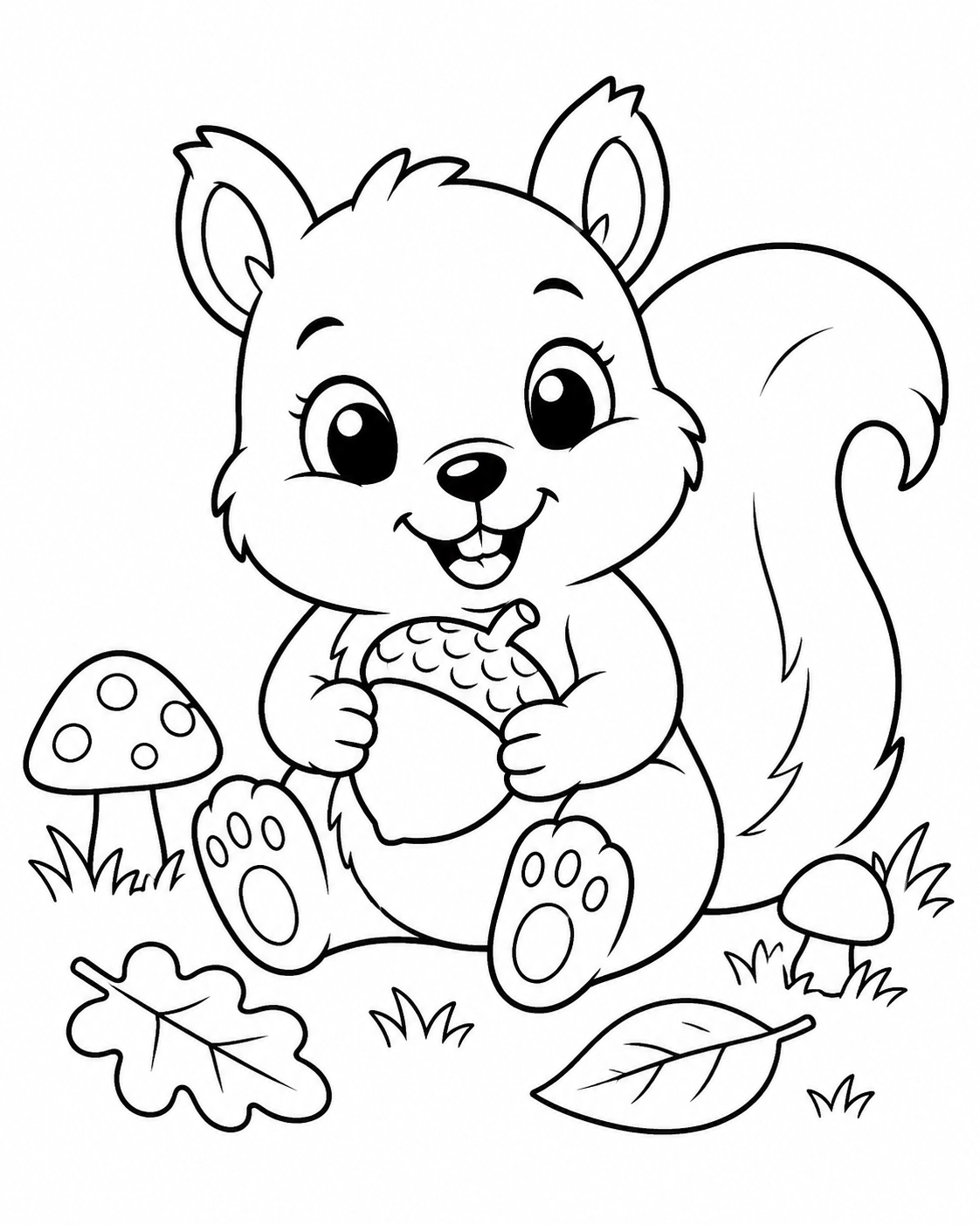 Dibujos de ardillas para colorear