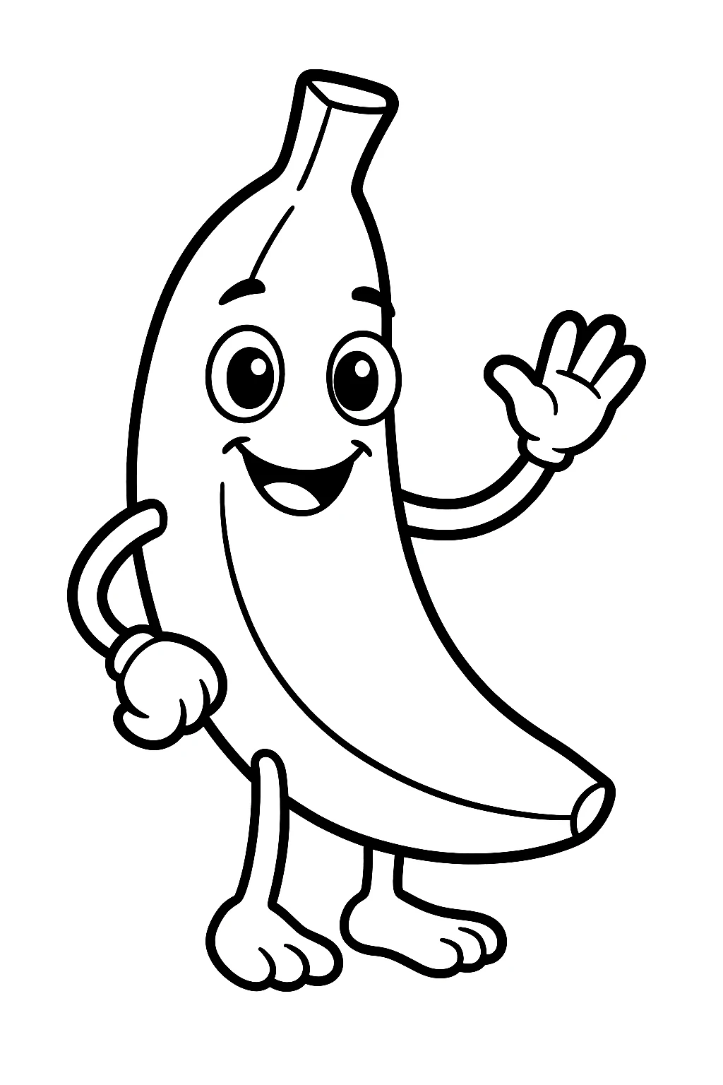 Banana, דף צביעה להדפסה לילדים