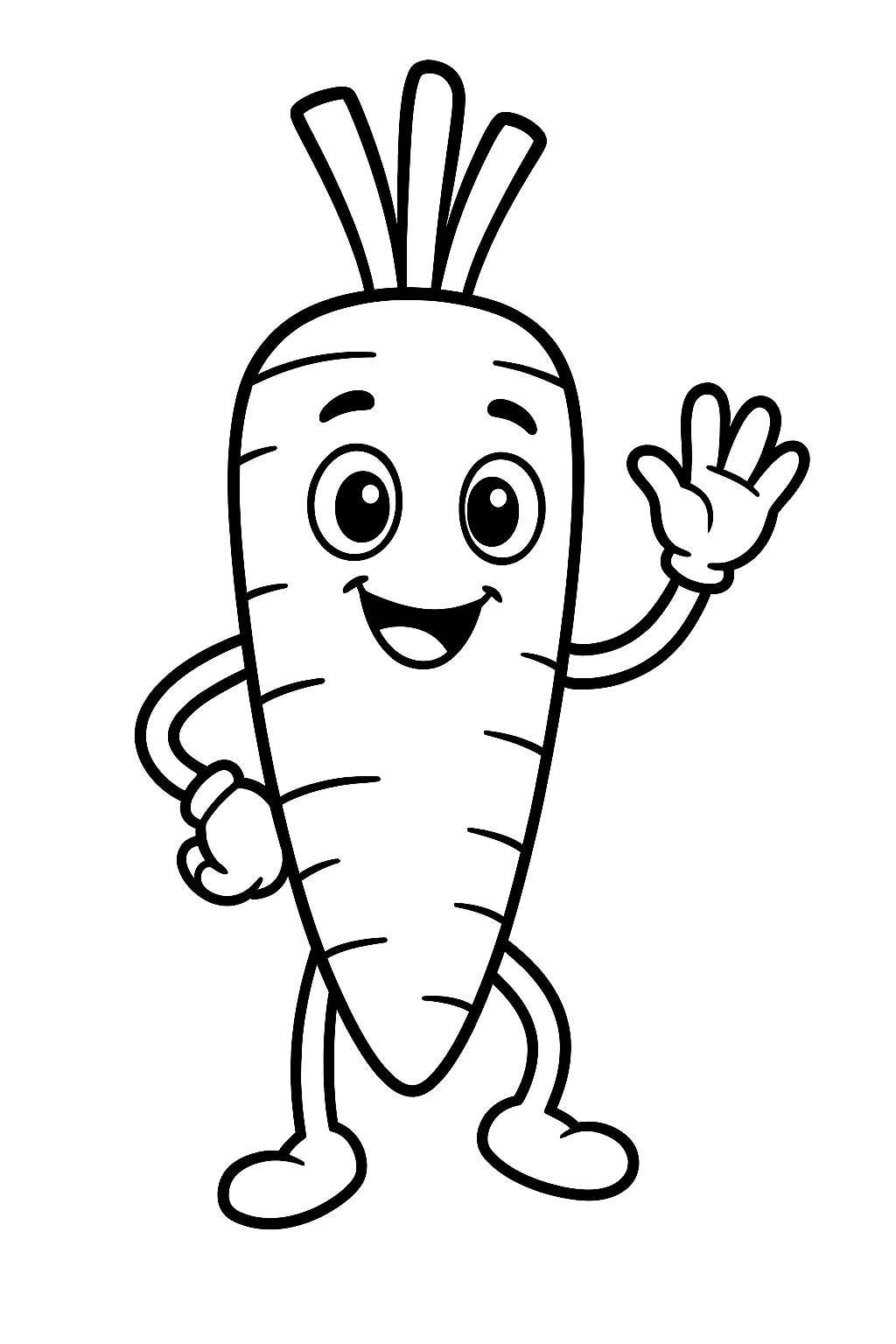 Carrot, דף צביעה להדפסה לילדים