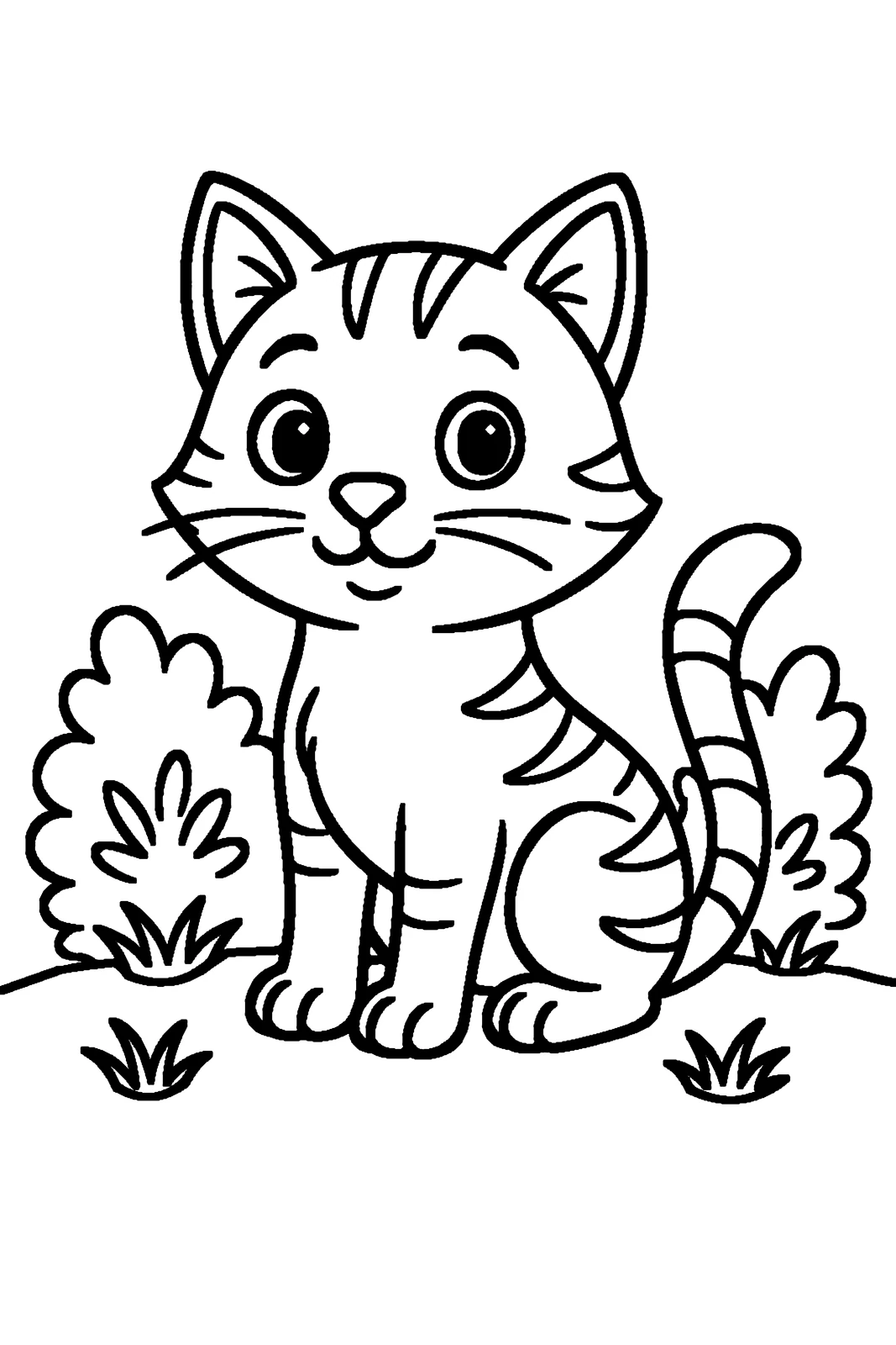 Cat, דף צביעה להדפסה לילדים
