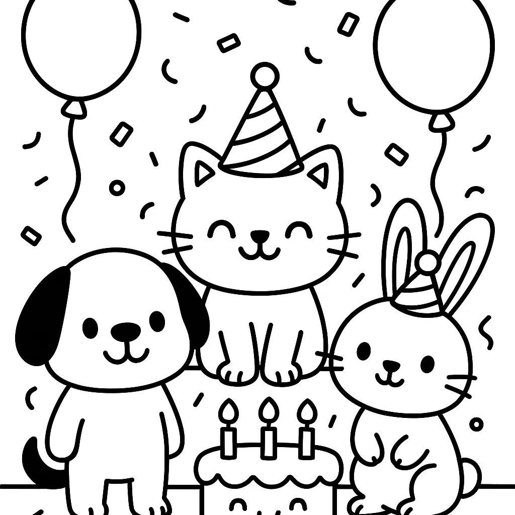 Desenhos de animais fofos para colorir