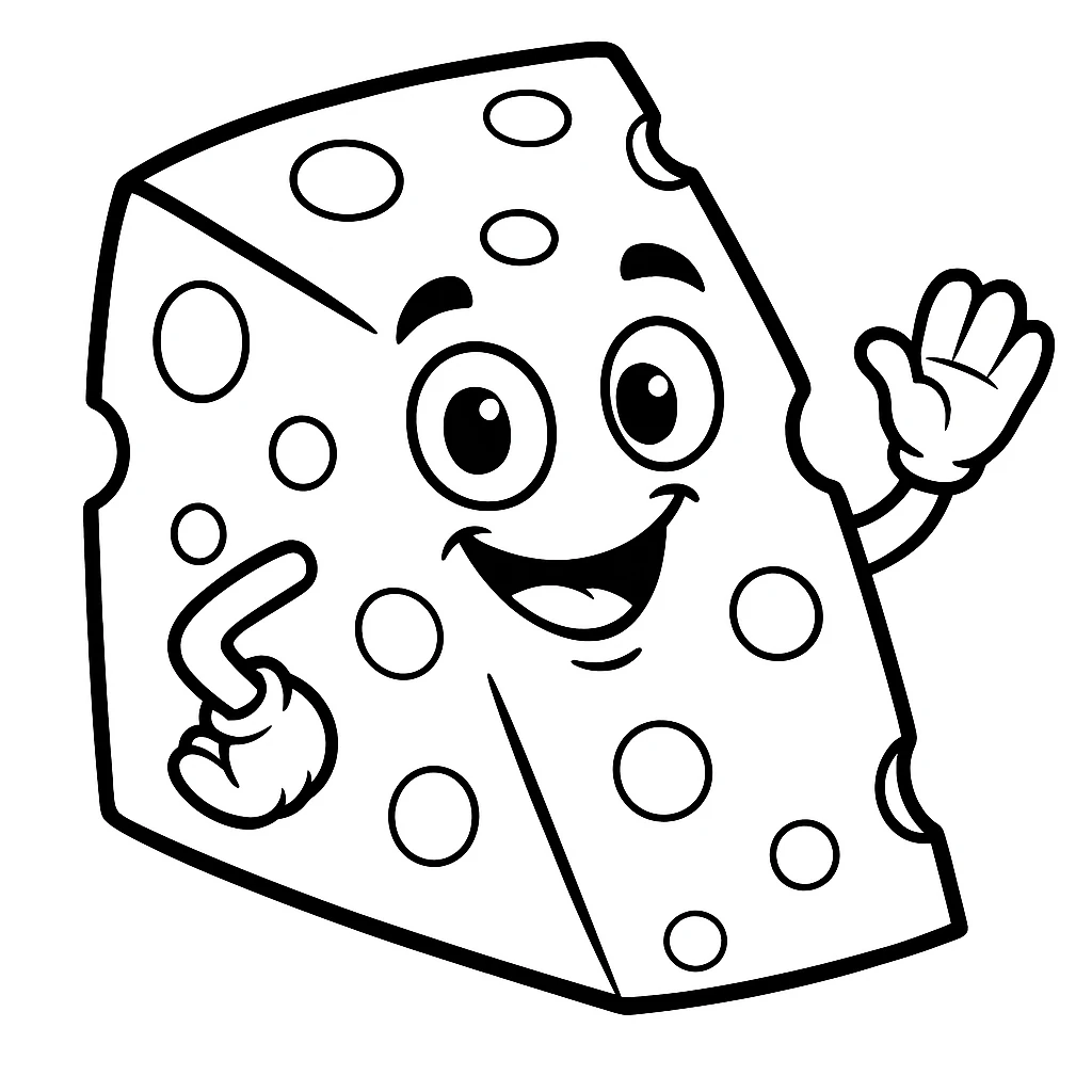 Cheese, דף צביעה להדפסה לילדים