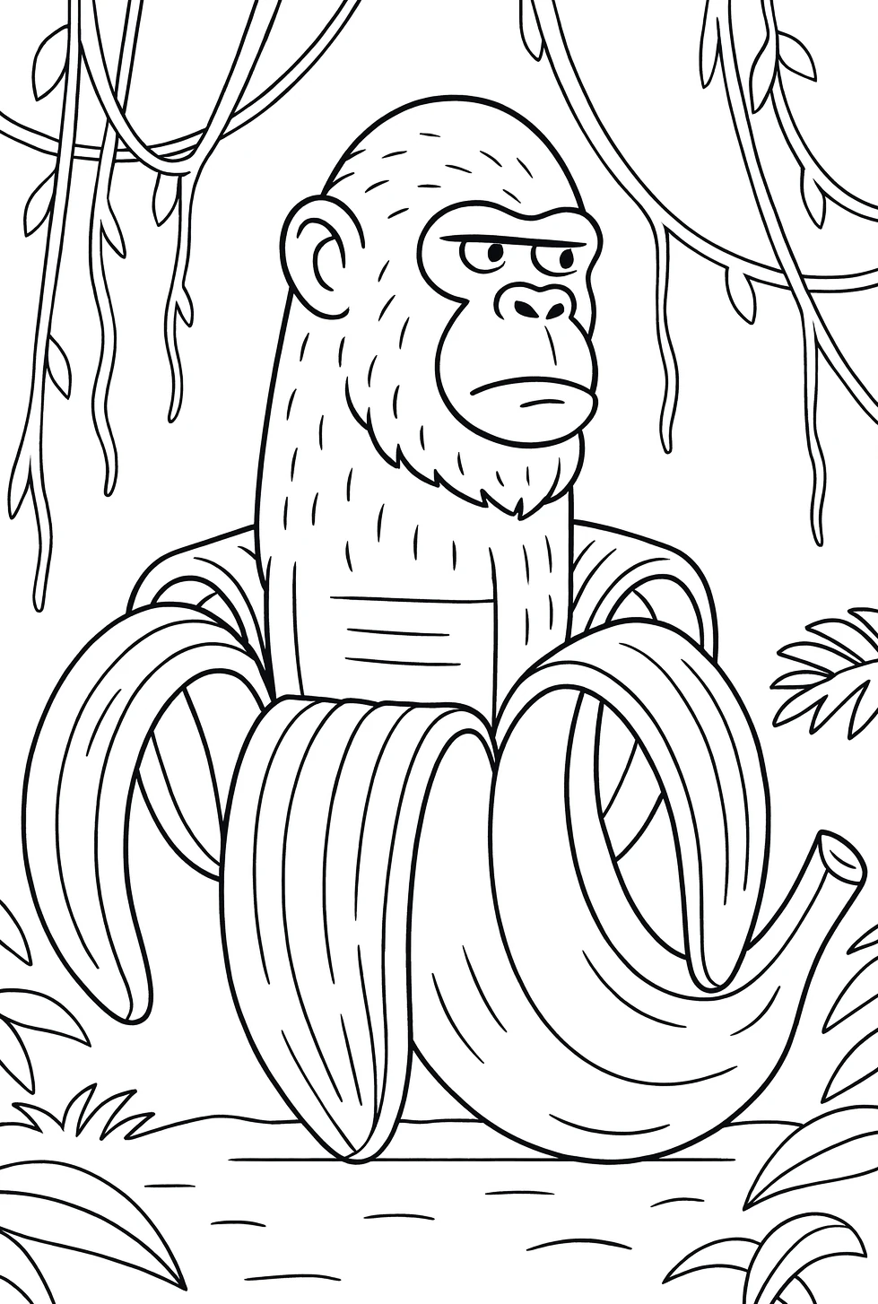 Chimpanzini Bananini, דף צביעה להדפסה לילדים