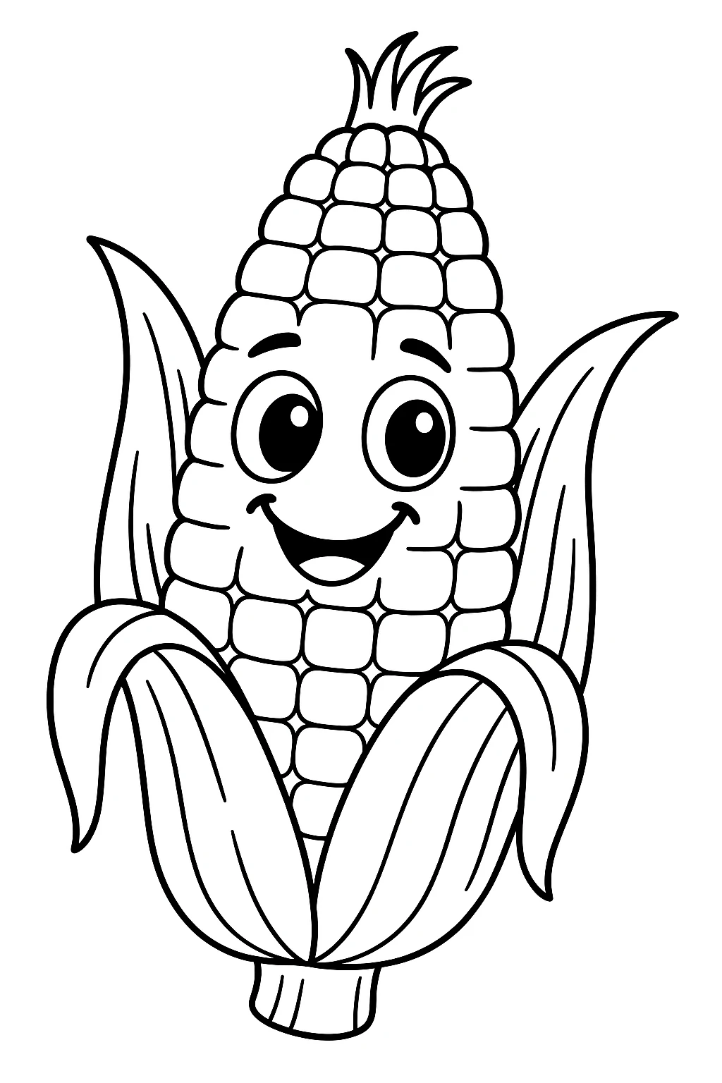 Corn, דף צביעה להדפסה לילדים