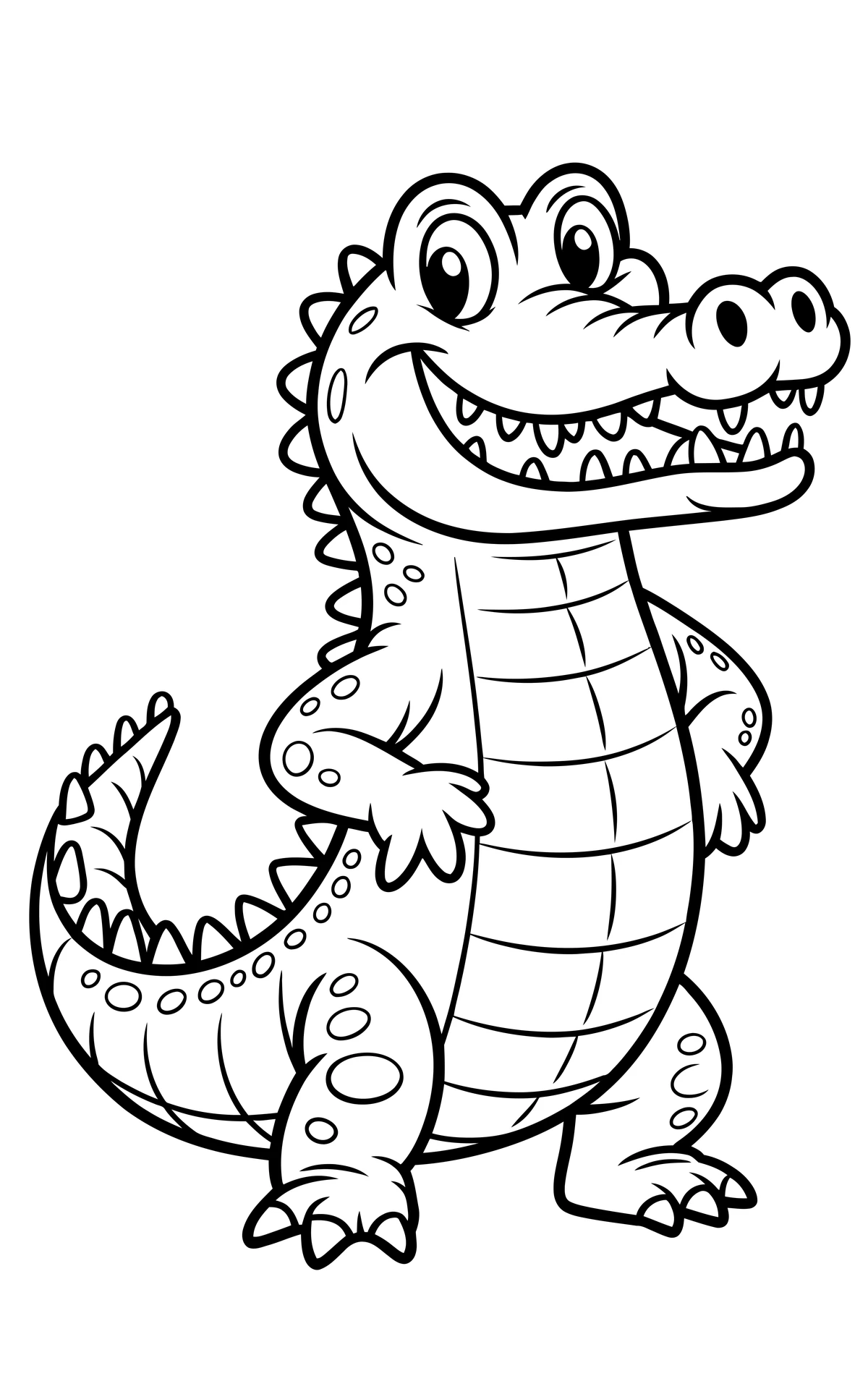Crocodile, דף צביעה להדפסה לילדים