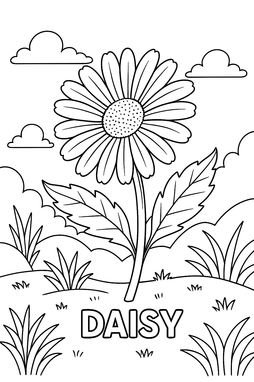 Daisy, דף צביעה להדפסה לילדים