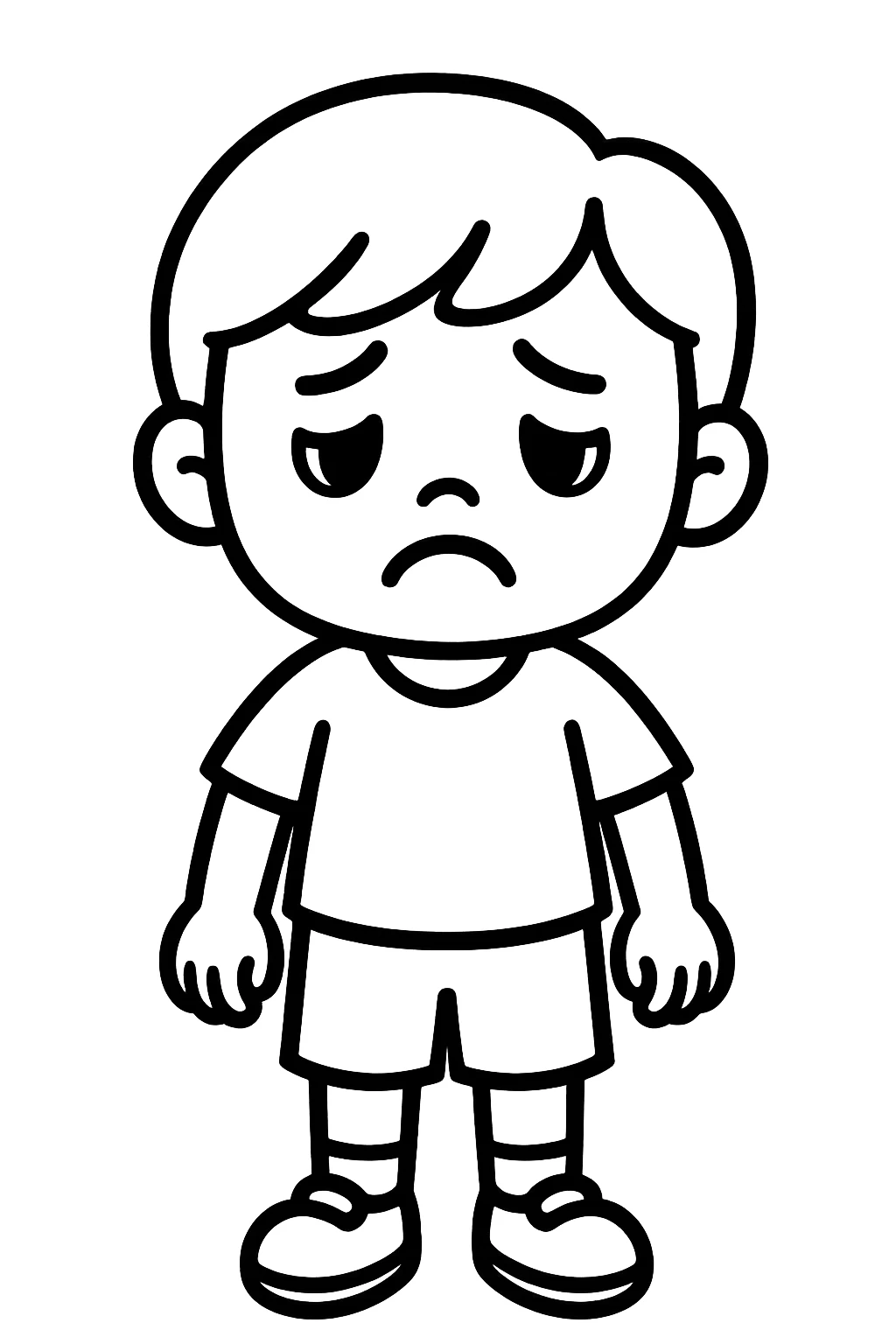 Disappointed, דף צביעה להדפסה לילדים