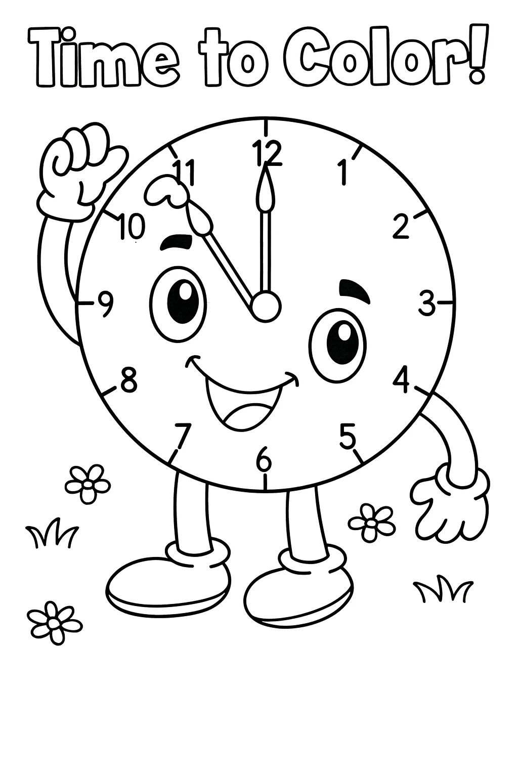 Eleven O'Clock, דף צביעה להדפסה לילדים