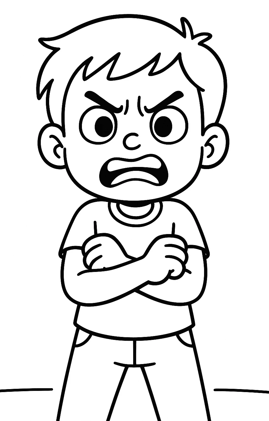 Frustrated, דף צביעה להדפסה לילדים