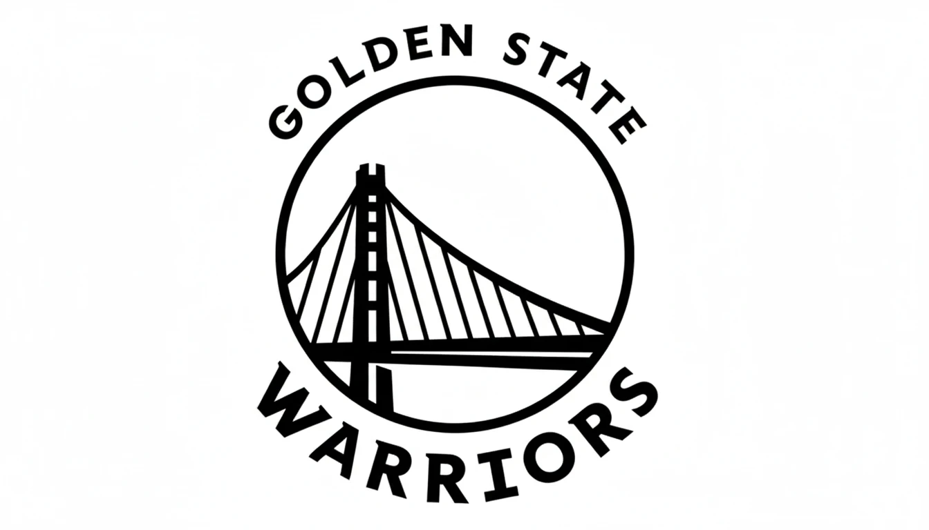 Página para Colorear del Logo de Golden State Warriors, página para colorear imprimible para niños