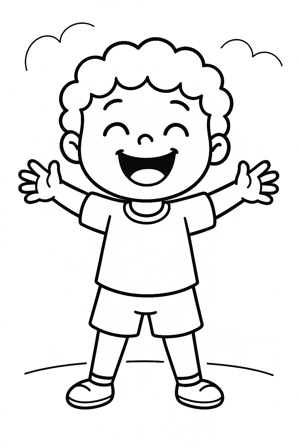 Happy, דף צביעה להדפסה לילדים
