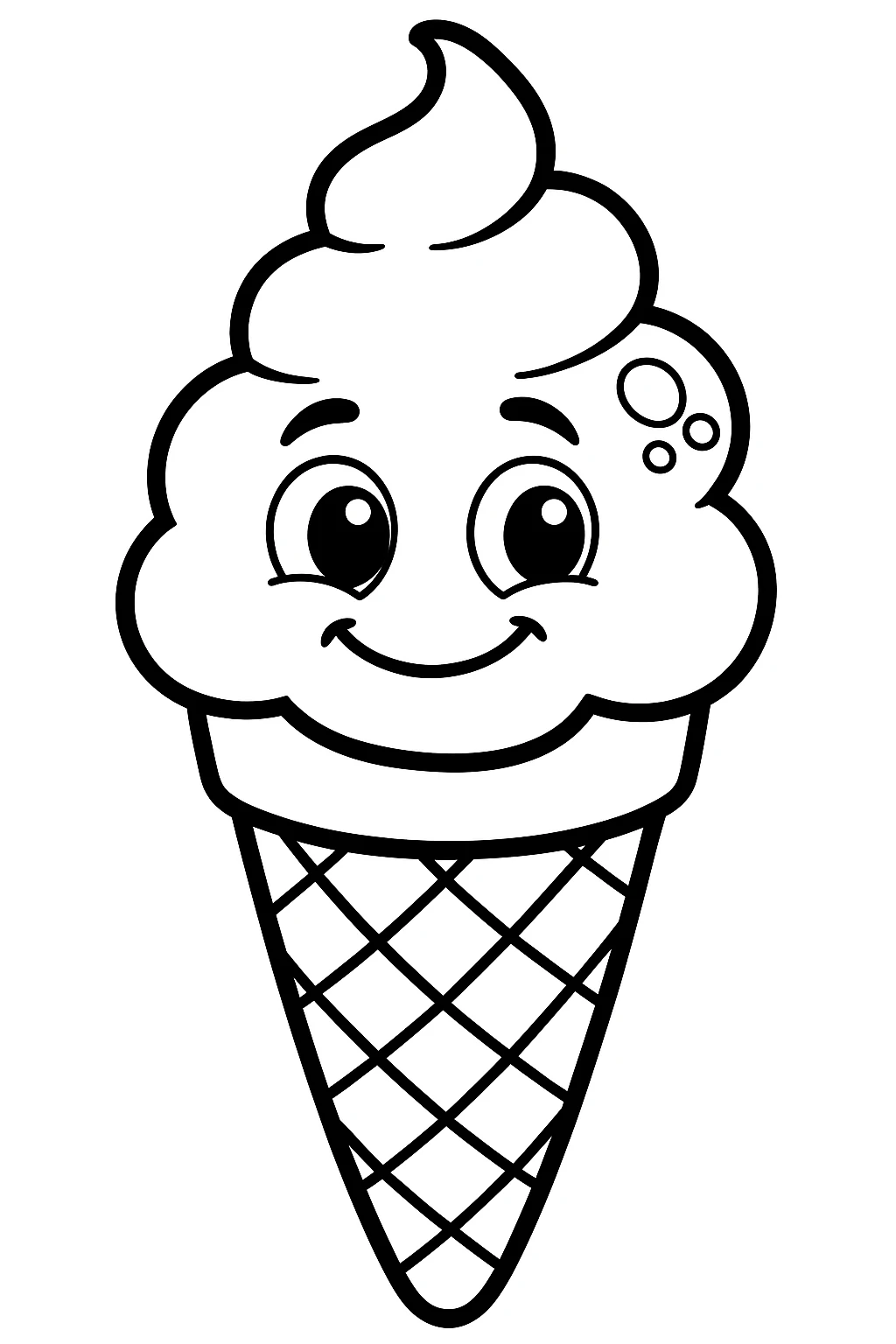 Ice Cream, דף צביעה להדפסה לילדים