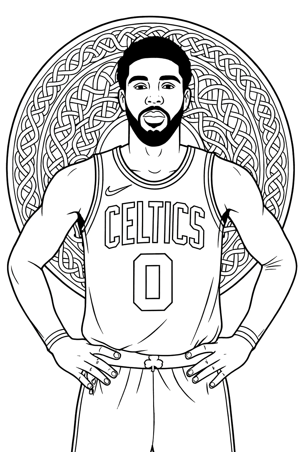 Jayson Tatum, דף צביעה להדפסה לילדים