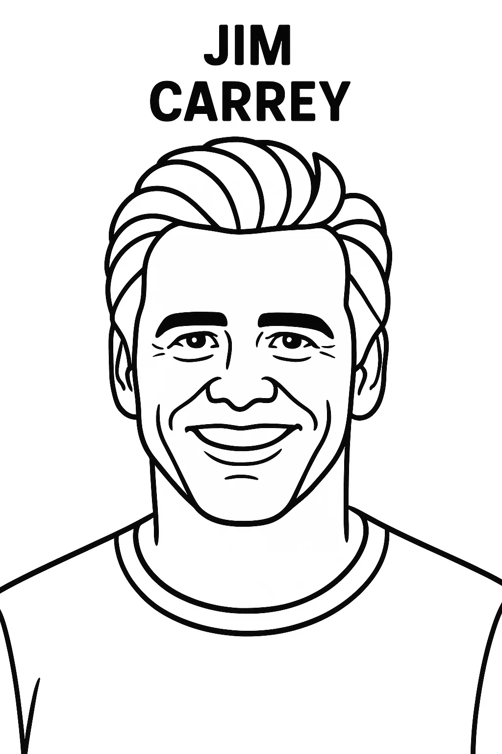 Jim Carrey, דף צביעה להדפסה לילדים