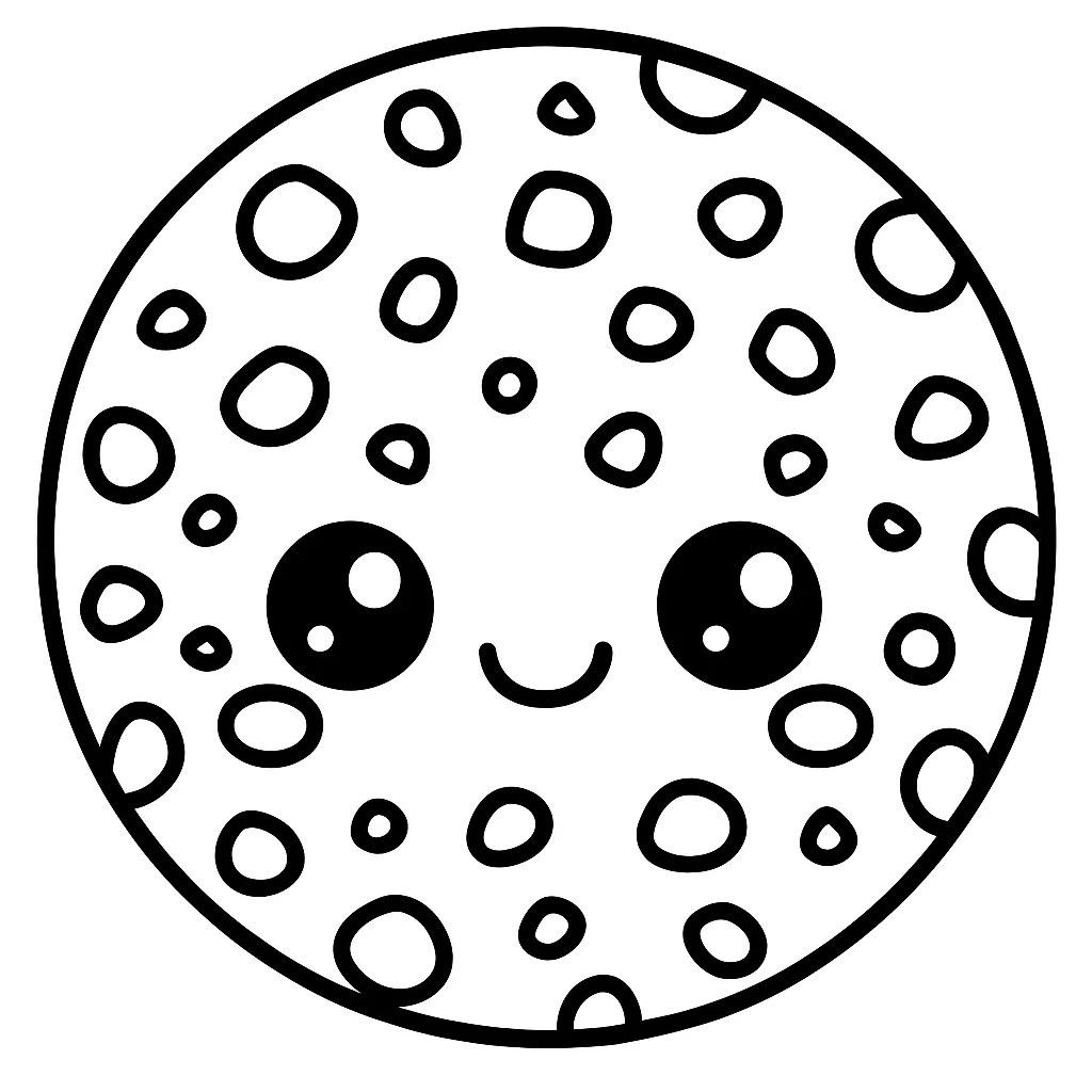 Kawaii Cookie, דף צביעה להדפסה לילדים