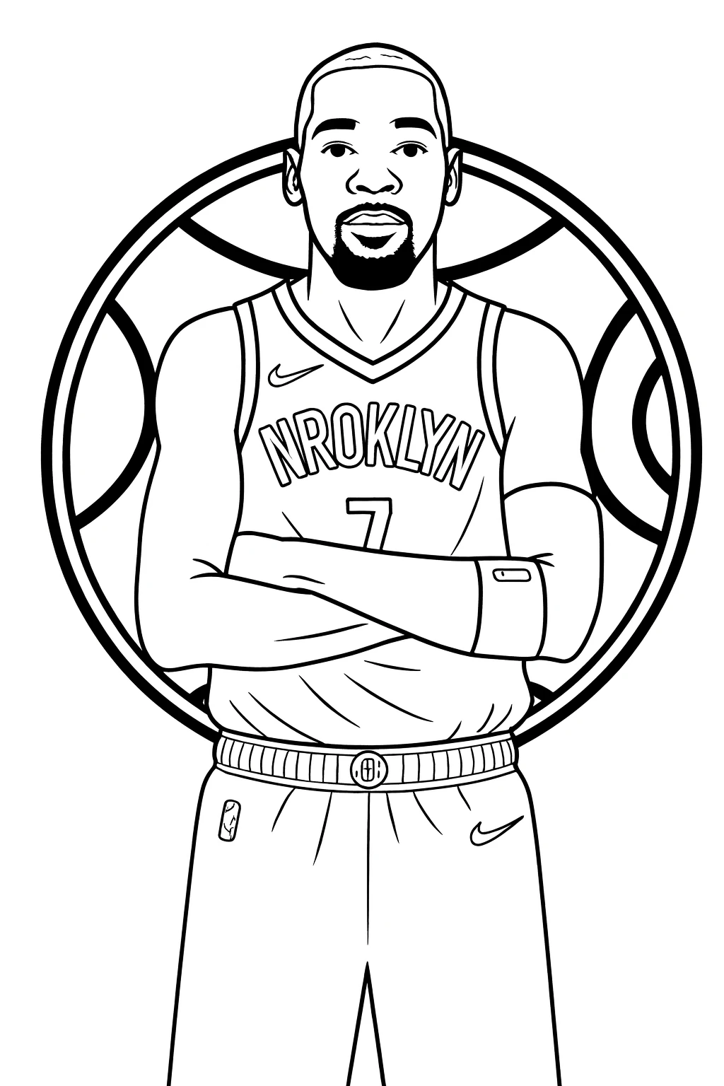Kevin Durant, דף צביעה להדפסה לילדים
