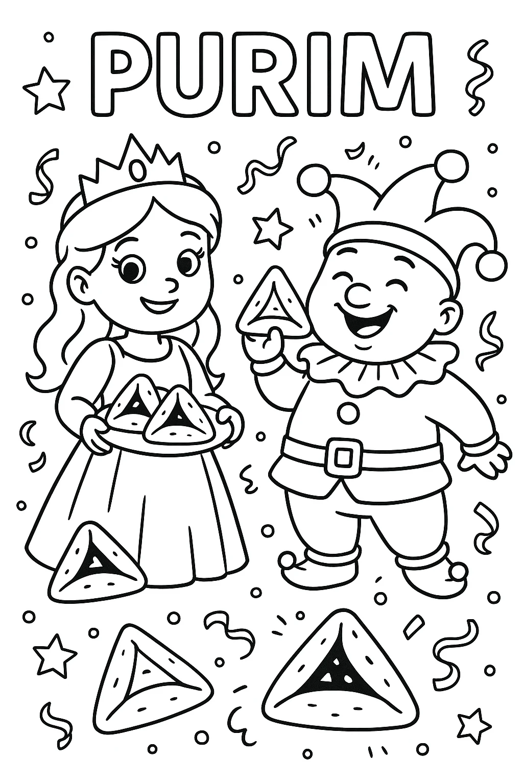 King and Queen, דף צביעה להדפסה לילדים