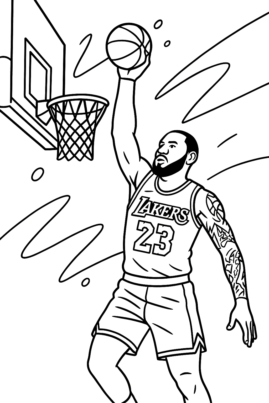 LeBron James, דף צביעה להדפסה לילדים