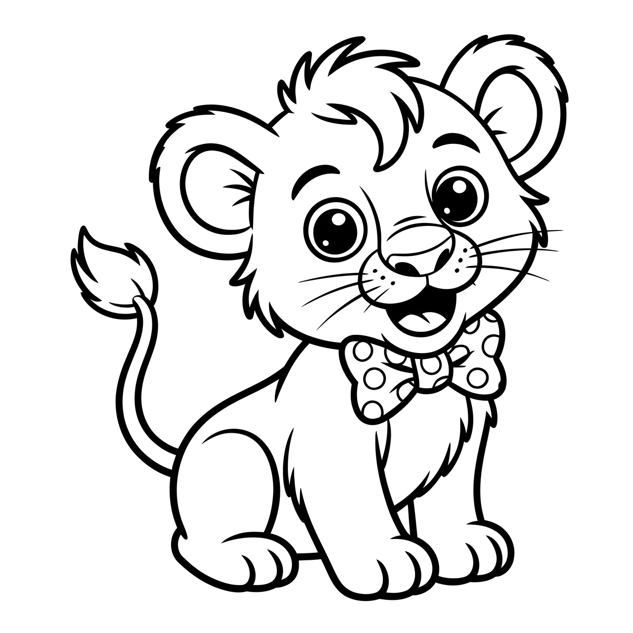 Lion Cub, דף צביעה להדפסה לילדים