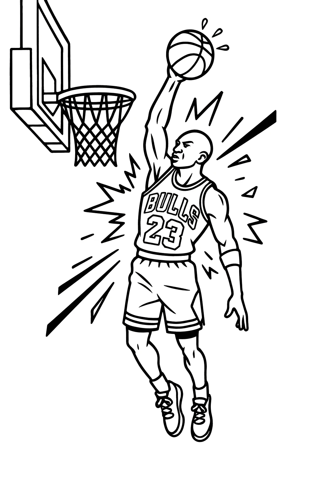 Michael Jordan, דף צביעה להדפסה לילדים
