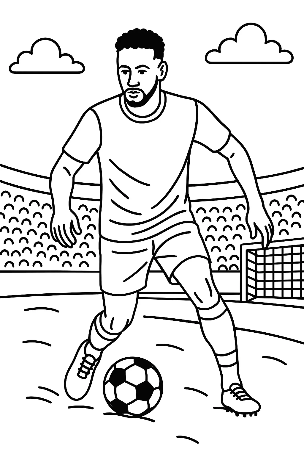 Neymar, דף צביעה להדפסה לילדים
