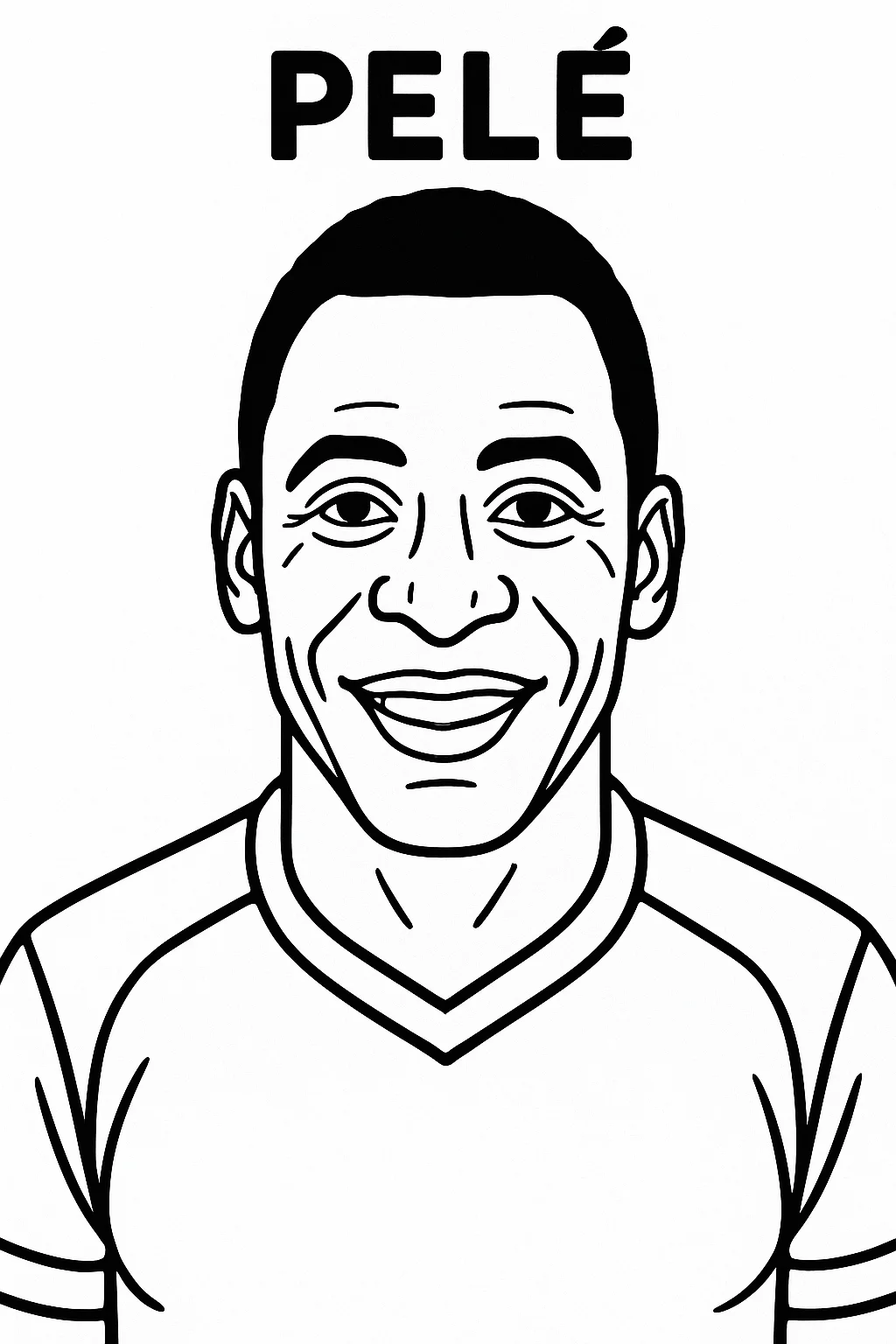 Pelé, דף צביעה להדפסה לילדים