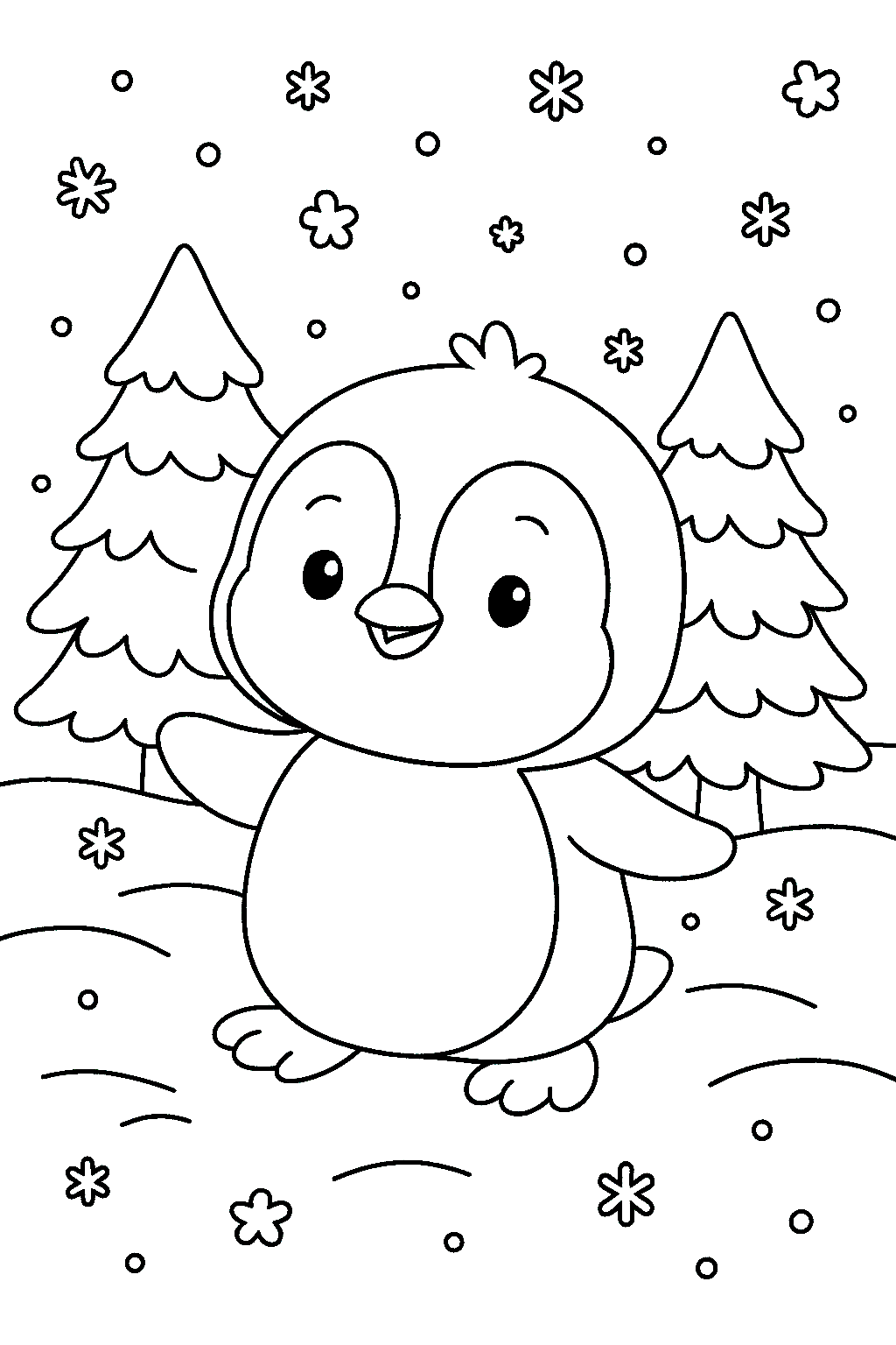 Dibujos de invierno para colorear