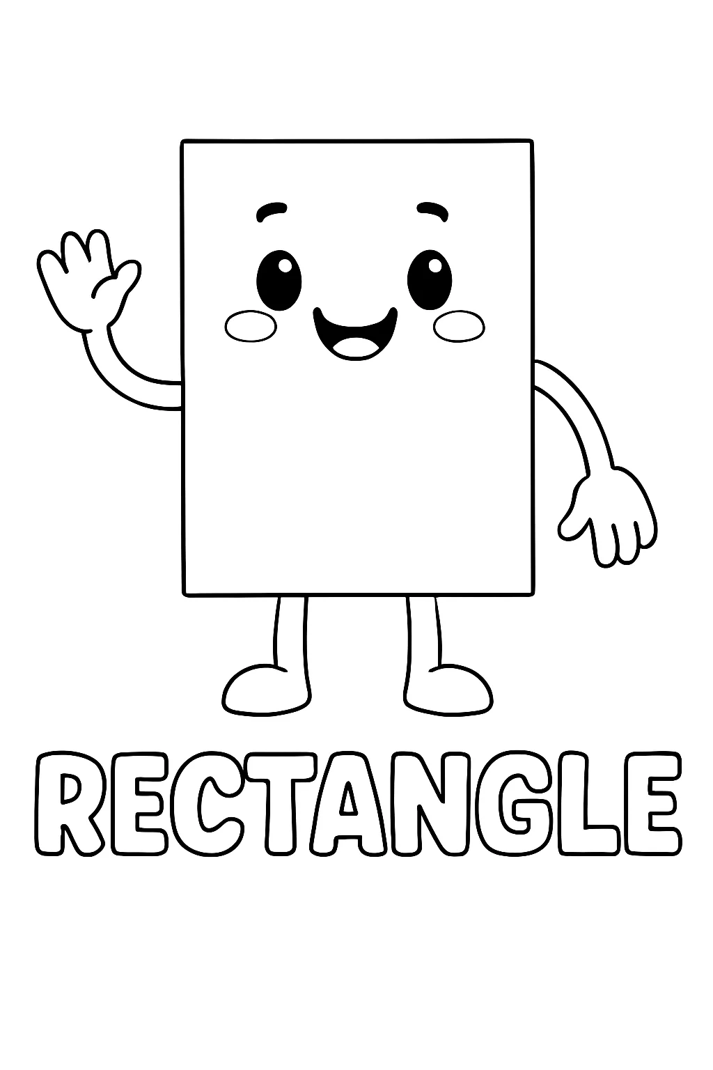 Rectangle Shape, דף צביעה להדפסה לילדים