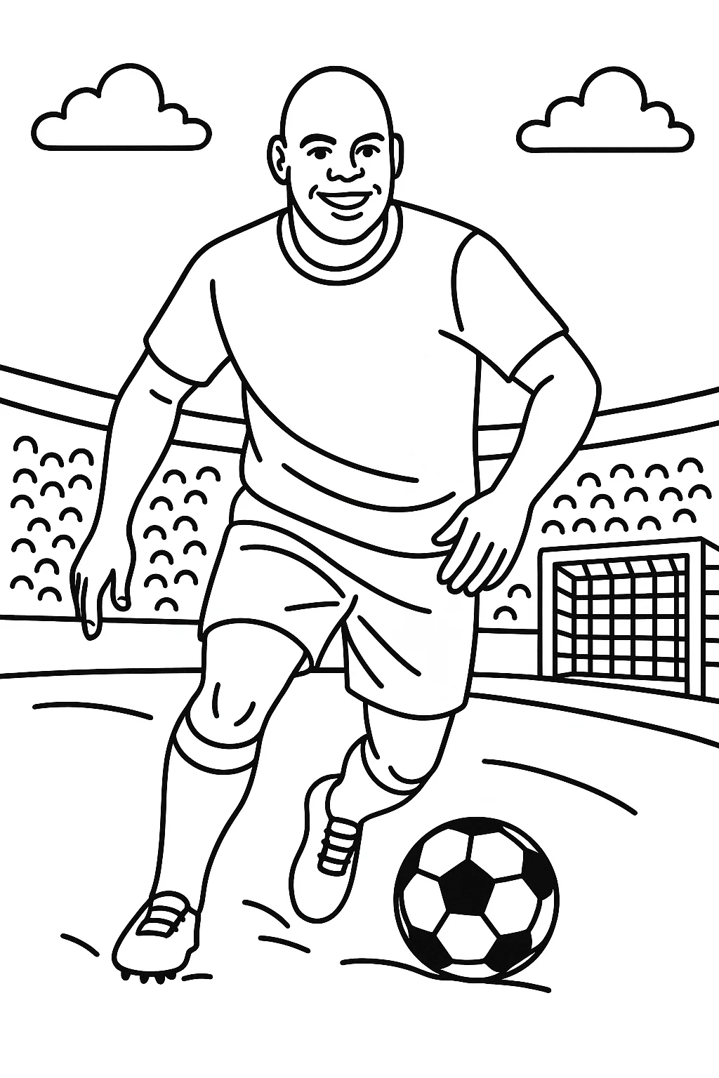 Ronaldo Nazário, דף צביעה להדפסה לילדים