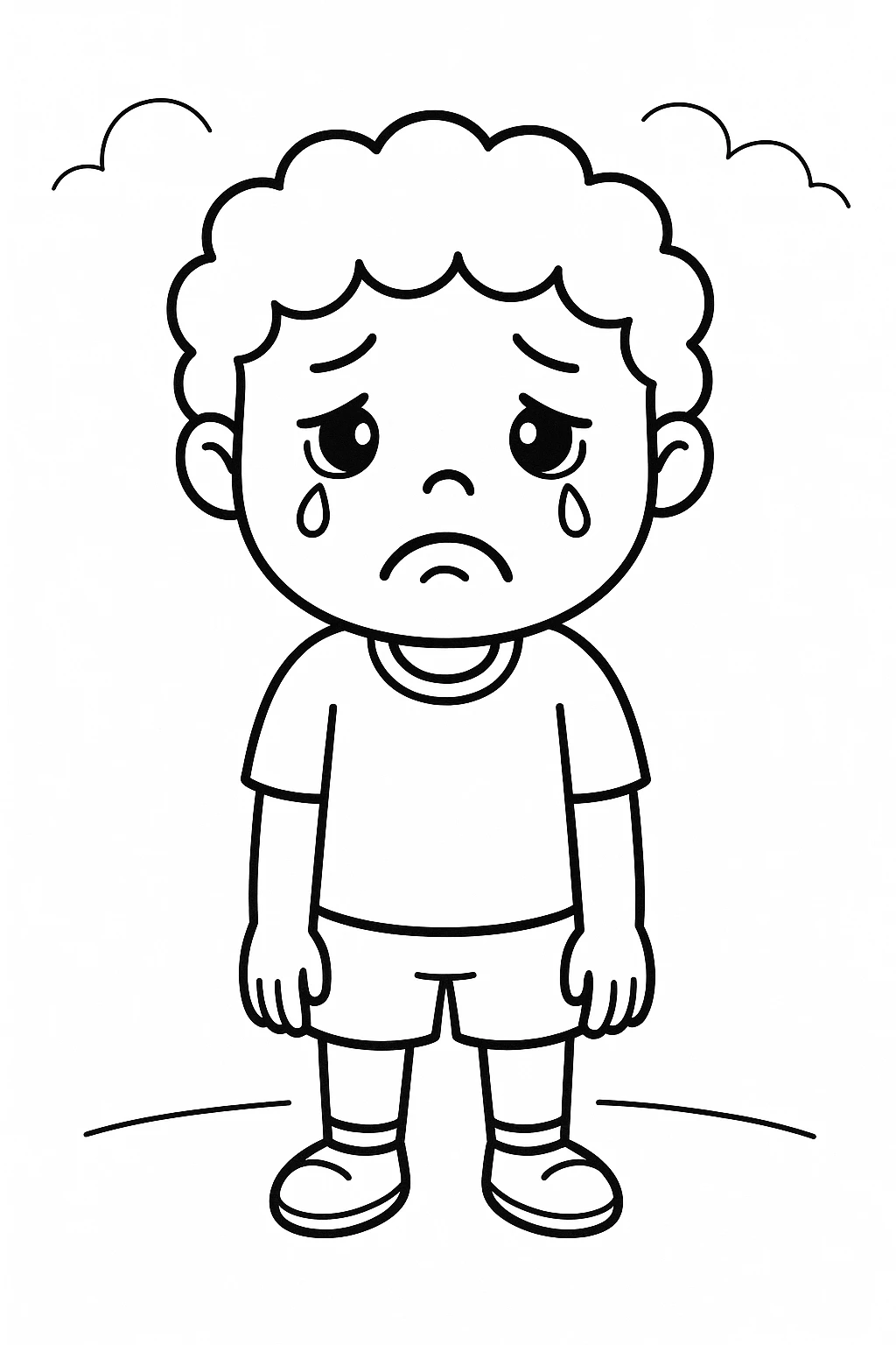 Sad, דף צביעה להדפסה לילדים