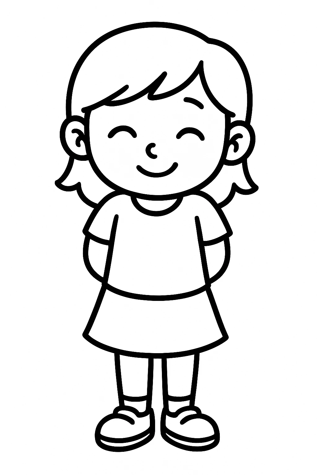 Shy, דף צביעה להדפסה לילדים