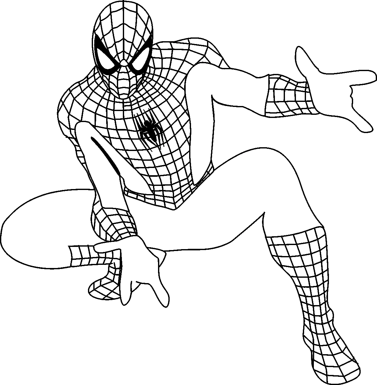 Héroe Araña, página para colorear imprimible para niños