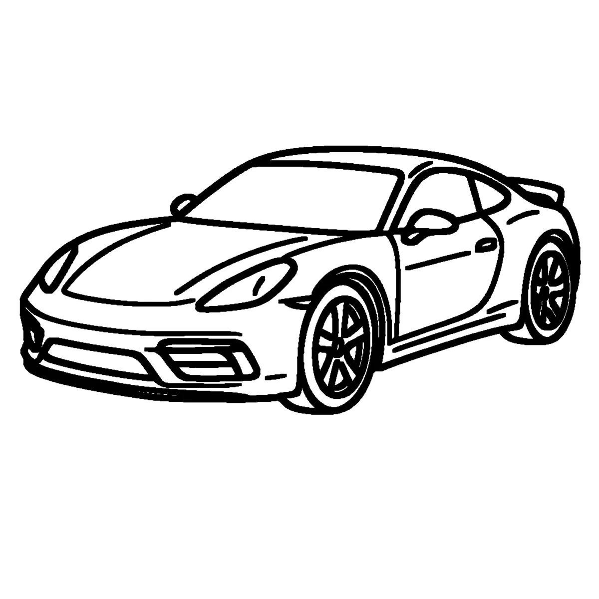 Sport Car, דף צביעה להדפסה לילדים
