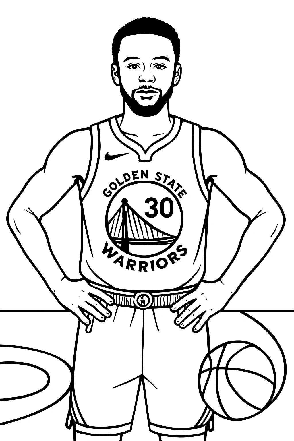 Stephen Curry, דף צביעה להדפסה לילדים