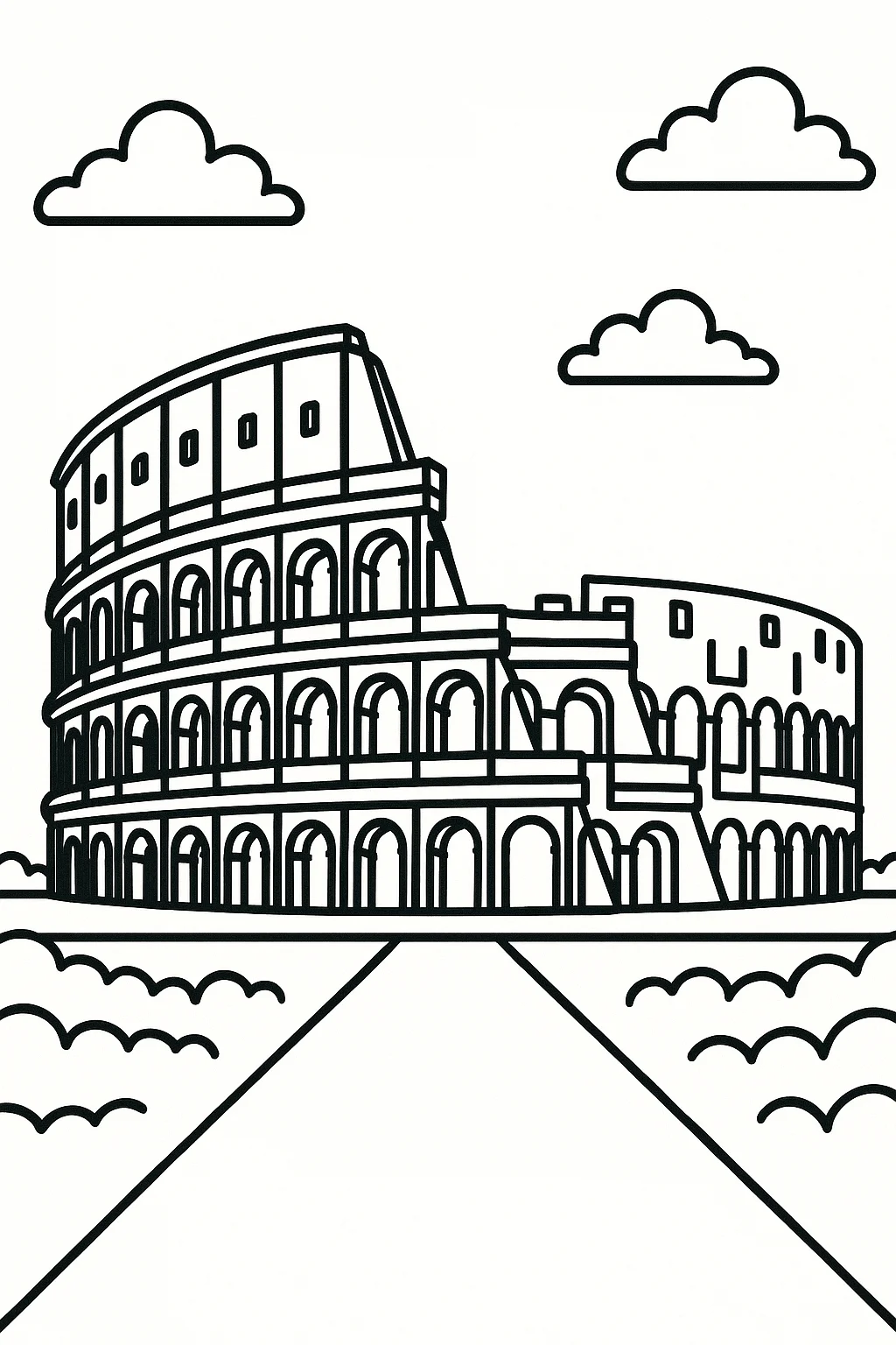 Colosseum, דף צביעה להדפסה לילדים