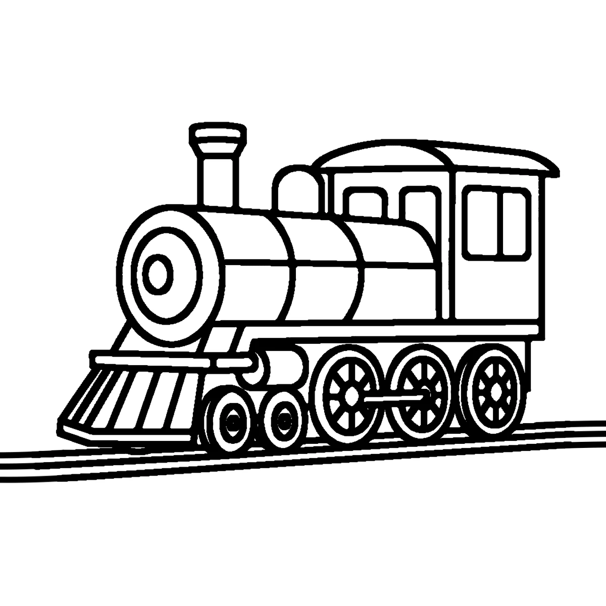 Train, דף צביעה להדפסה לילדים