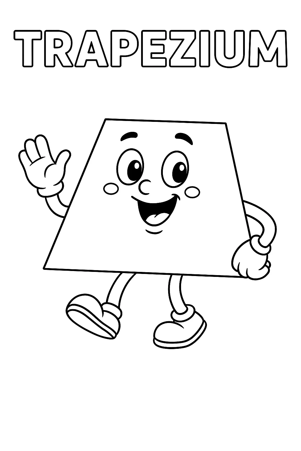 Trapezium Shape, דף צביעה להדפסה לילדים