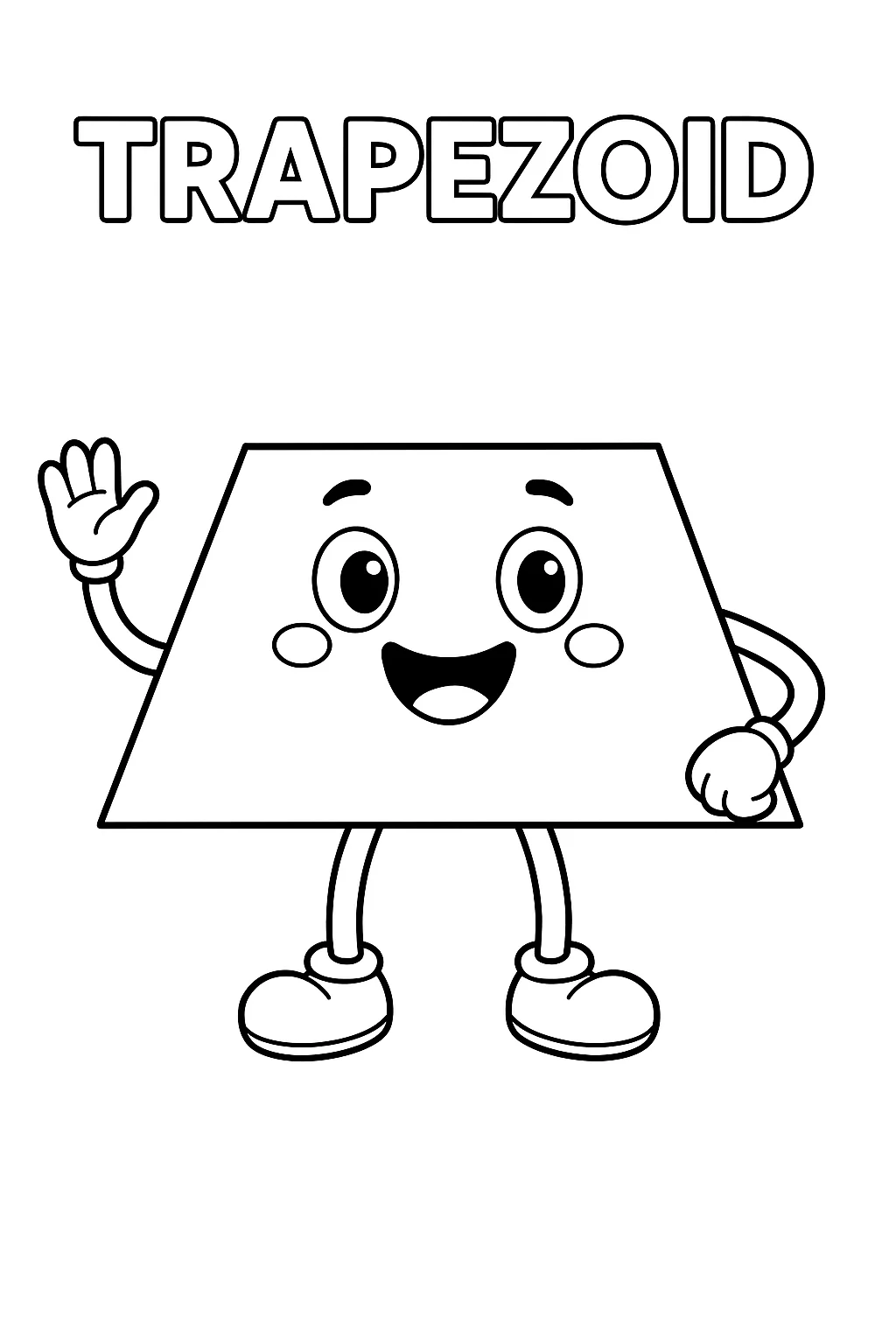 Trapezoid Shape, דף צביעה להדפסה לילדים